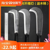 Master Zhou carbon steel hackerel outdoor road cutter cutting wood cutting tree scimitar sickle forging bamboo knife chopping wood chopping knife