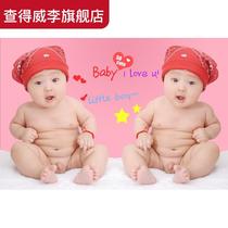 Baby photo adorable twins beautiful little boy wall sticks like poster pictures Long Fengtire teach pregnant woman baby