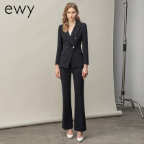 Ewy black professional suit female workplace formal clothing temperament goddess Fan commuter high-end suit