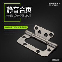 Inconn Notched Wood Door Hinge Black Grey Bearings Silent Primary and secondary hinges in one piece