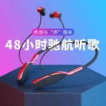 Bluetooth headset wireless plug-in card Ultra-long standby neck-mounted sports running OPPO apple vivo Huawei universal
