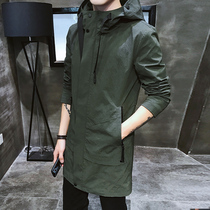 Mens wind clothes in the middle of the spring autumn season 2022 new Korean version trend handsome and thin clothes casual with cap jacket