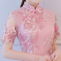 Improved version of lace cheongsam 2021 new female new girl young model womens daily skirt dress summer