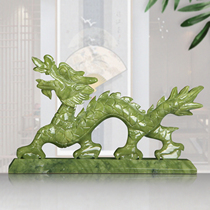 Natural jade green dragon home living room decorations zodiac Dragon crafts Jade Jade feng shui jade ornaments