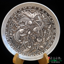 Antique collection antique old pure copper congratulations on fortune plate crafts home furnishings