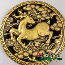 Qingshen antique pure copper incense burner three-dimensional relief Yo Lu Ming pan incense burner fragrant stove incense burner