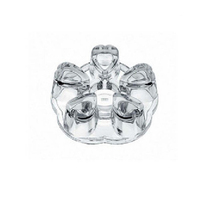 Heating base of plum heating base thickening solid crystal base flower teapot heartbeat glass heating base warm tea