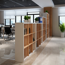 Wooden combination file cabinet Bookcase Bookshelf storage lattice cabinet Storage display cabinet Office partition cabinet Entrance