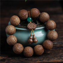 Indian Old Mountain Sandalwood Handstring Men 2 0 Handmade Hammer Bucket Beads Old Sandalwood 108 Beads Rosary Women