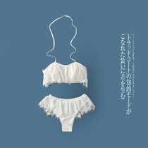 Underwear suit summer new womens sexy lace crochet openwork stitching halter neck bandeau briefs 17475
