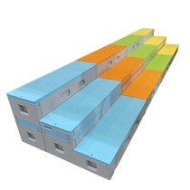 School New Mobile Folding PE Plastic Flipped Chorus Steps School Music Classroom Mobile Triple Chorus