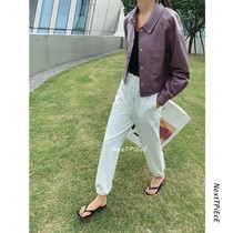 NP leather leather jacket womens short leather jacket 2021 spring and autumn commuter sheepskin fashion chic