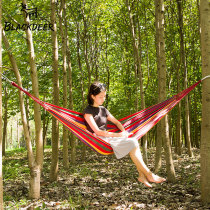 Black deer hammock household bedroom Student dormitory thickened canvas single double outdoor swing dual-use cushion