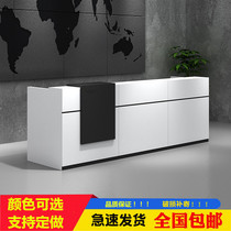 Guangzhou front desk reception company welcome desk simple modern office custom service bar cashier
