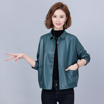 Haining leather leather womens sheep loose thin short size coat autumn and winter New Fashion leather jacket