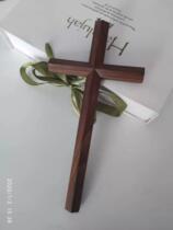  Crafts Wall hanging handmade tenon mortise and tenon Shen Guibao Ebony cross The love trumpet of Mount Caliot(customized)