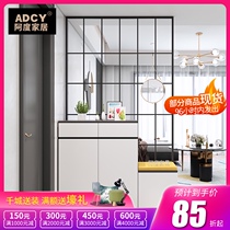 Entrance door Modern simple wrought iron screen Living room partition cabinet Entrance hall cabinet Entrance cabinet Shoe cabinet integrated shelf