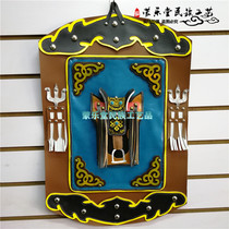 Mongolian leather hanging painting saddle painting Yurt Restaurant three-dimensional decorative painting characteristic national handicraft boutique