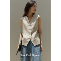 NZU autumn suit vest female spring and autumn 2021 New early autumn sleeveless inner set up small horse clip foreign atmosphere