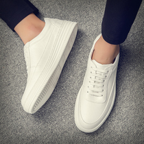 Mens shoes spring 2021 New Korean version of literary white shoes mens thick soles shoes trend increase flat bottom shoes men