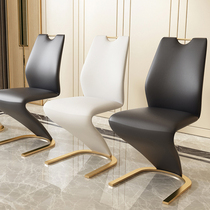 Dining chair postmodern light luxury personality chair Creative simple modern home fashion gold chair Dressing chair