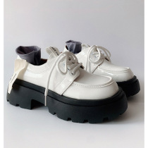 Thick Bottom Pine Cake Small Leather Shoes Woman 2022 new spring and summer French style Casual English Mary Rare Shoes Jk Lefu Shoes