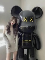 Large violent bear sculpture Net red kaws doll ornaments cartoon glass fiber reinforced plastic beauty model living room shop decoration