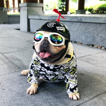 Douyin pet helmet bamboo dragonfly dog locomotive helmet Dadi Net red windmill helmet cat hat