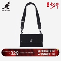 KANGOL official canvas bag shoulder messenger portable envelope bag mens and womens Korean version of the tide brand student mobile phone bag