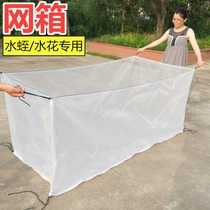 Fishing net cage breeding net special small fish net fry leech splash aquatic plastic fish net 80 mesh with cover