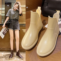Rain Shoes Womens Summer Fashion Exterior Wearing anti-slip rain boots waterproof low cylinder set shoes Soft bottom light Water Shoe Kitchen Rubber Shoes