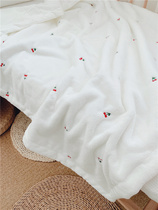 Love to Baby High-quality Thickened Milk Suede Embroidered Cotton Blanket Freshly Baby Boy Washed Cotton Cover Towels Small Hitch