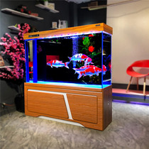 Fish tank aquarium living room ultra-white glass medium-sized water-free household lazy bottom filter ecological fish tank screen