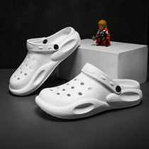 Stomachfront Stomach-hole Shoes for a mans summer outside wearing a waterproof non-slip couples beach to cool down a thick bottom sandal