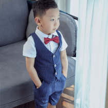 Childrens suit suit handsome British childrens student vest summer boy flower girl dress new casual suit