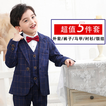 Childrens suit mens small suit suit suit boy model catwalk boy host British style baby flower girl dress