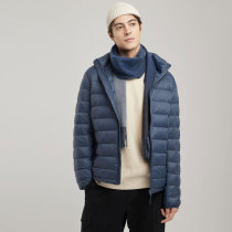 Netease strictly selected 2020 new mens light antibacterial hooded stand-up collar short jacket autumn and winter light down jacket