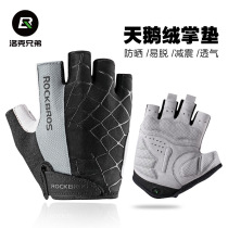 2021 new summer short finger gloves trend half finger riding gloves men and women outdoor breathable non-slip shock absorption trend