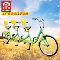 New three-person bicycle double riding attraction taxi 3-person parent-child car sightseeing car home men and women