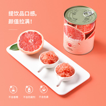 Red grapefruit granules canned 850g orange plump Poplar tea shop special raw material pulp