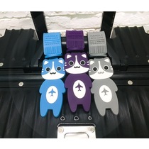 Luggage tag cat cartoon cute Japanese and Korean silicone suitcase listing boarding tag tag luggage check tag