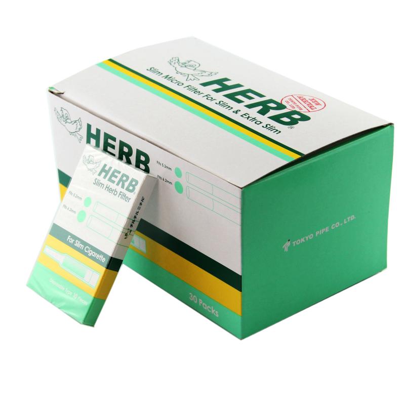Japan HERB green bird smoke mouth filter men abandoned type disposable 5.2mm fine smoke 6.2mm mid-branch