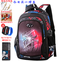Lightweight Spider-Man Primary School schoolbag boys 1-4-6 three to four five six-year boy burden reduction Ridge backpack 2