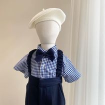  Boys dress Flower girl bib Babys birthday British style childrens suit suit handsome June 1 performance