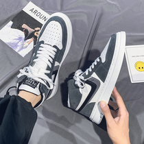 aj high-top shoes mens summer breathable air force one board shoes 2021 new inner height-increasing mens shoes sports tide shoes