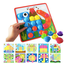 Mushroom studs and nails jigsaw puzzles for boys and girls 2-3 years old two or three years old early education educational childrens toys
