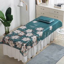 Beauty bed mat beauty salon special summer washable ice silk mat massage bed massage therapy has hole mat