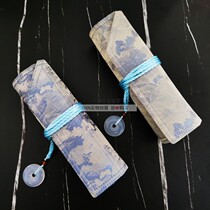 One Knochier hand for real silk Song Jindae Great River Mountain Fountain Pen Containing National Tide Landscape Pen Curtain Ancient Wind Roll Pen Bag