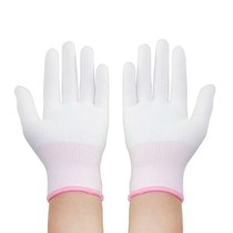 White gloves nylon labor insurance wear-resistant thin men and women work disposable elastic driving breathable sunscreen summer