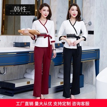 Foot bath technician work clothes 2021 new womens suit trousers Beauty club massage sauna bath spa work clothes